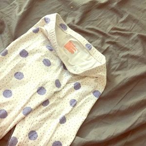 White and purple leggings